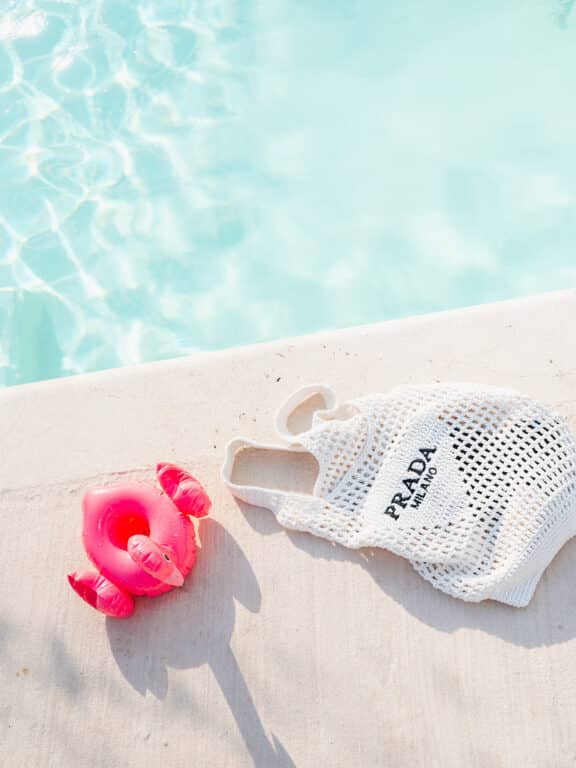 Wedding pool party detail at Lake Garda