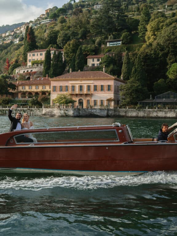 Destination wedding couple portrait, Lake Como